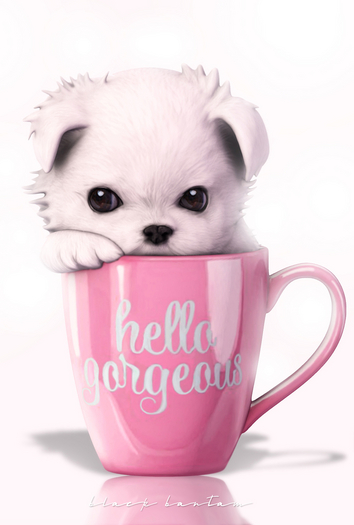 [Black Bantam] Hello Gorgeous Pups & Cups Set All