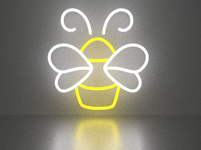 Bee neon sign Full Permission
