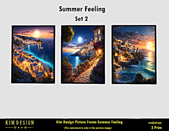Kim Design Picture Frame Summer Feeling Set 2