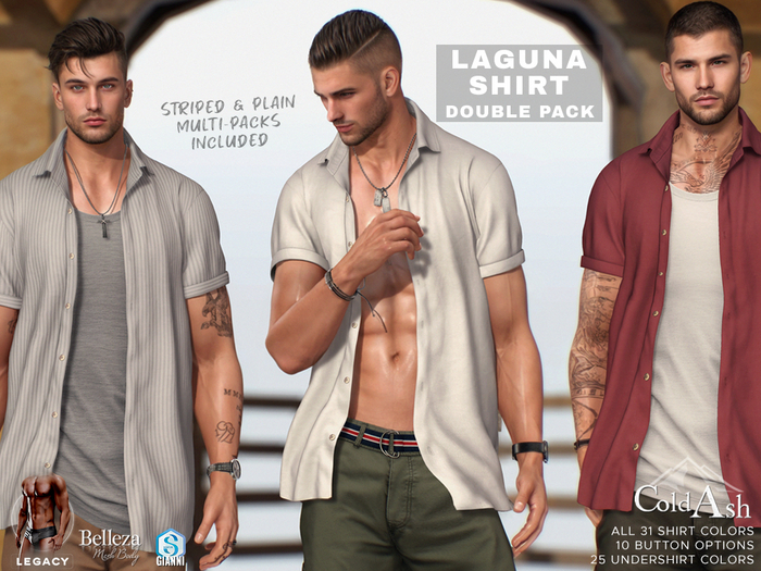 {COLD-ASH} LAGUNA Shirt (Double Pack)