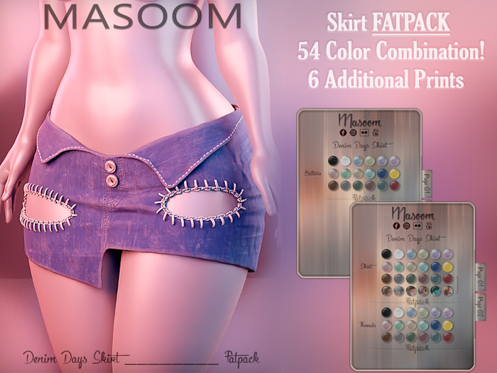 [[ Masoom ]] Falda Denim Days - FATPACK