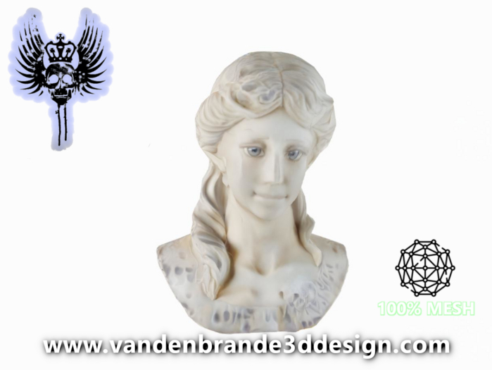 ~Full perm Greek Women Statue Bust 100% Mesh
