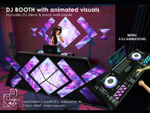 ati: DJ booth with animated visual + DJ deck and back wall panel v.2