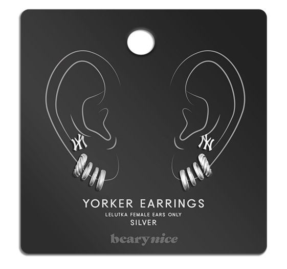 beary.// yorker earrings - silver