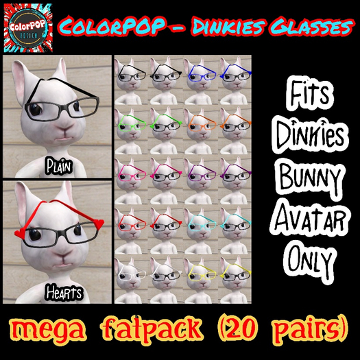 ColorPOP - Dinkies Bunny Glasses - MEGA FATPACK BOX (ADD)