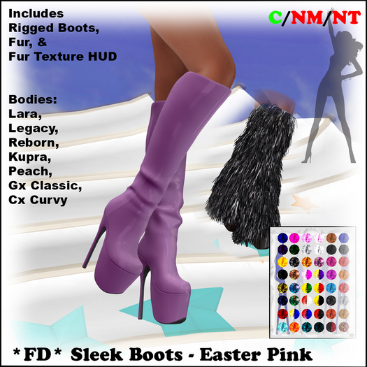 *FD* Sleek Boots [Boxed] Easter Pink