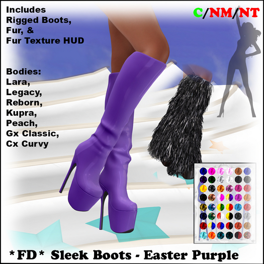*FD* Sleek Boots [Boxed] Easter Purple