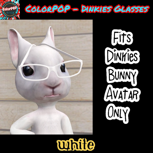 ColorPOP - Dinkies Bunny Glasses - White BOX (ADD)