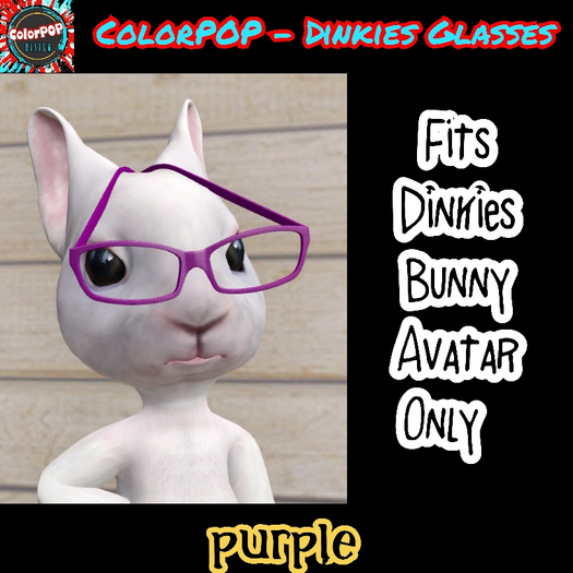 ColorPOP - Dinkies Bunny Glasses - Purple BOX (ADD)
