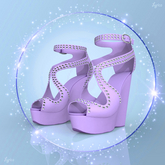 Lilac Studded Wedges Reborn