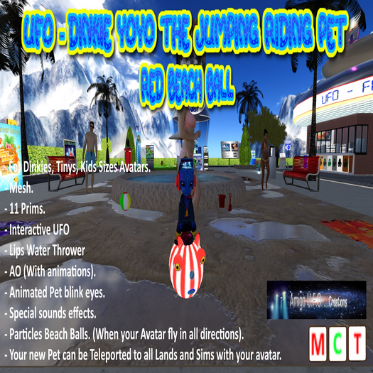 UFO - DINKIE YOYO THE JUMPING RIDING PET R BEACH BALL BOX