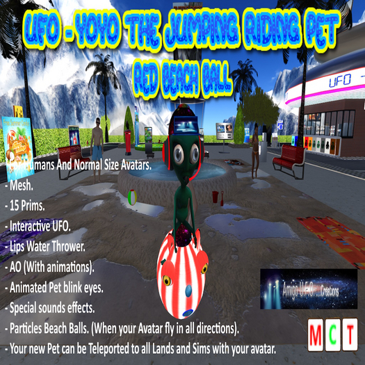 UFO - YOYO THE JUMPING RIDING PET R BEACH BALL BOX