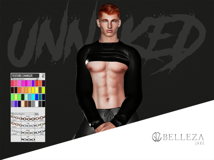 UNNAKED / LONG SLEEVE TOP / JAKE / LEATHER [PBR]