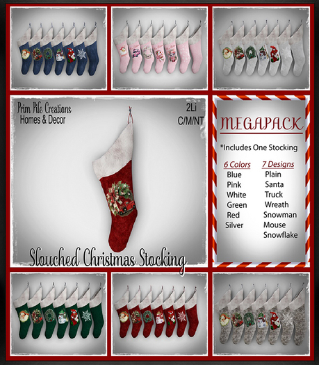 ~PPC~ Slouched Christmas Stocking MEGAPACK