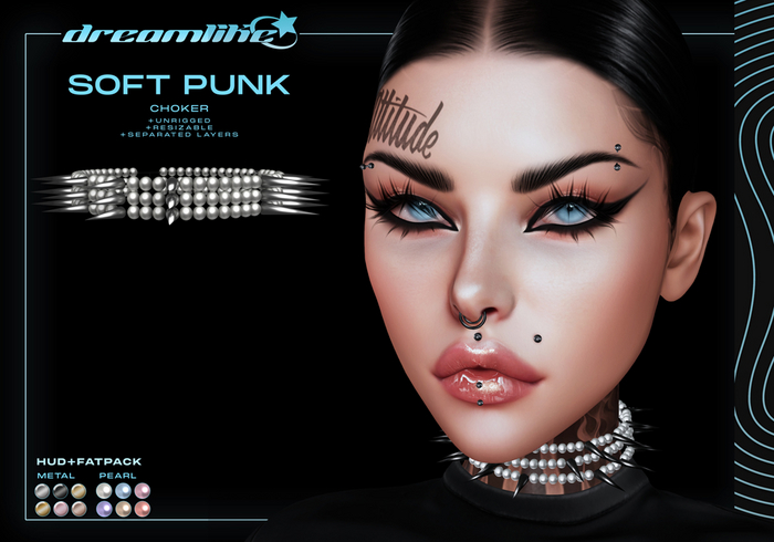 Soft Punk Choker - Unrigged + Resizable / Dreamlike