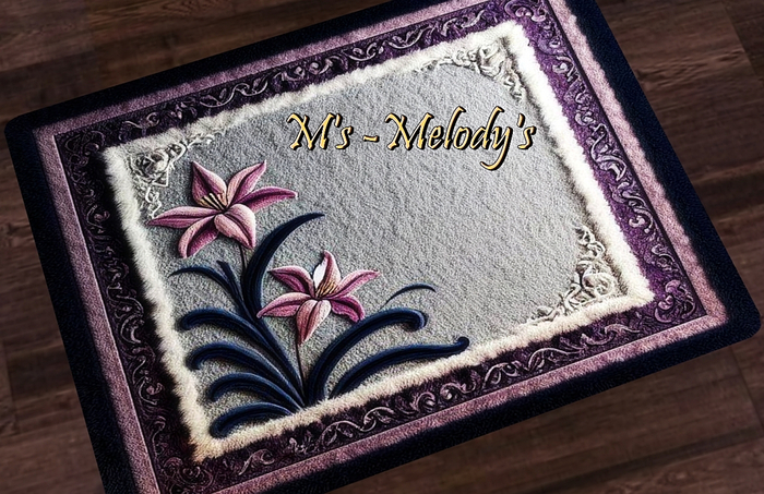 M's - Carpet / RUG / - "Floral Aristocrat"