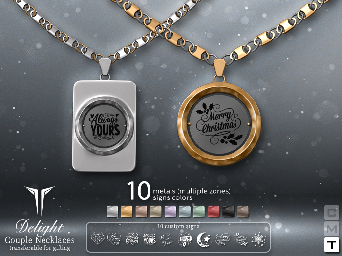 **RE** Delight Couple Necklaces - Unisex - Transferable