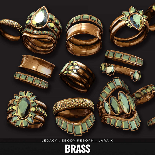 [BL] Miley rings // brass