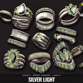 [BL] Miley rings // silver light