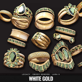 [BL] Miley rings // white gold