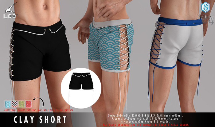 [LOB] CLAY SHORT - BLACK
