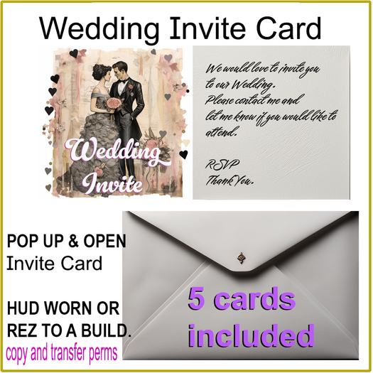 Wedding Invites X 5