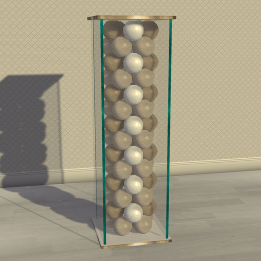 Glass Balloon Column (Beige) [Baby Shower]