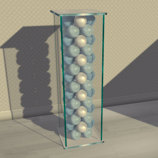 Glass Balloon Column (Blue) [Baby Shower]