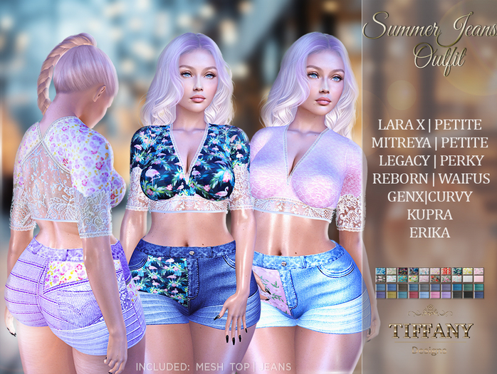 ::TD:: Summer Jeans Outfit [Mesh] + Lara X
