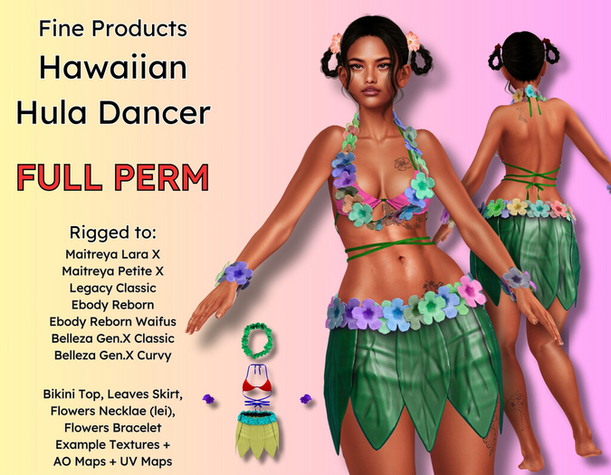 FP - Full Perm - Hawaiian Hula Dancer