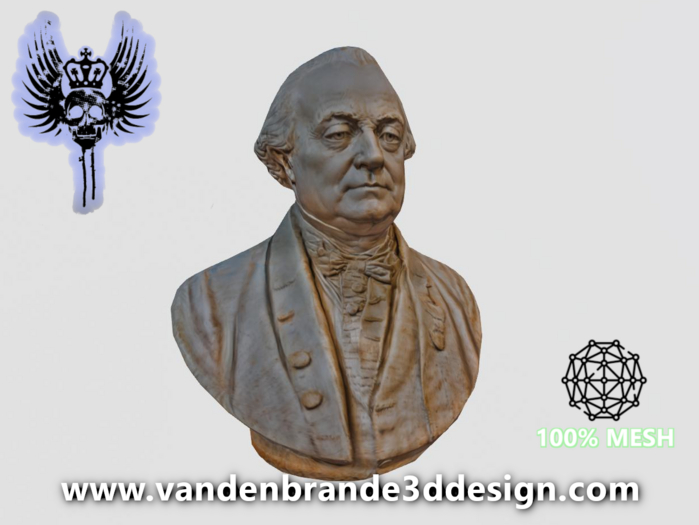 ~Full perm John Adams Statue Bust 100% Mesh