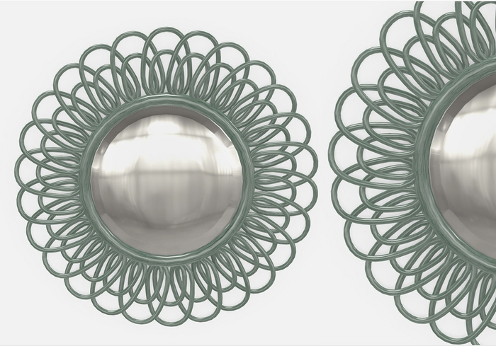 Dahlia - Wandering Soul - Rattan Mirror - Mint 