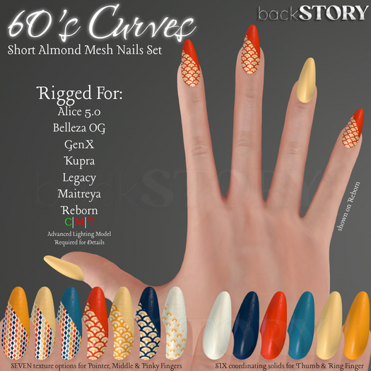 backSTORY - 60s Curves Nails