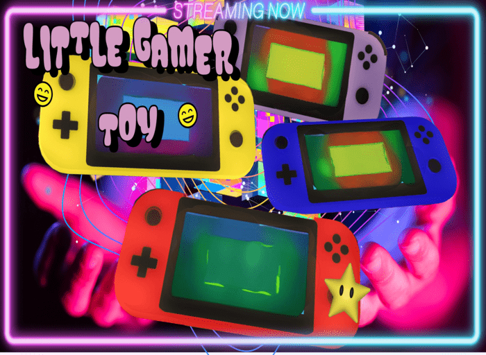 Purple gaming console toy