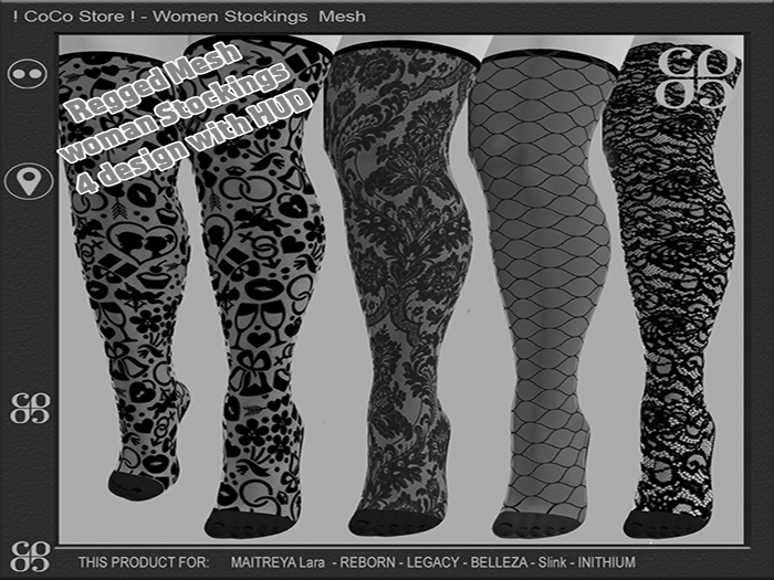 ! CoCo Store ! - Women Stockings - Rigged Mesh --- DEMO