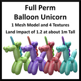 Full Perm Unicorn Balloon