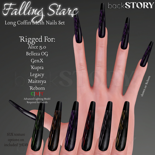 backSTORY - Falling Stars Nails