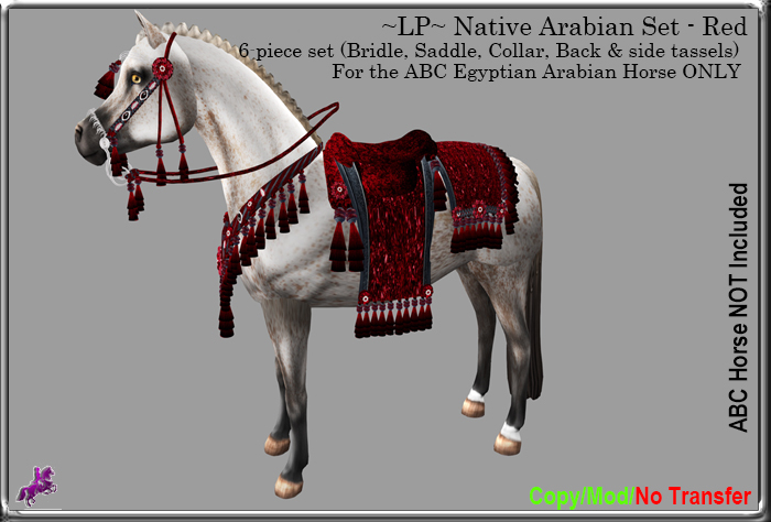 ~LP~ Native Arabian Tack Set (ABC Egyptian Arab) BOXED Red