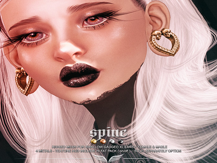 A*S SPINE_^^Swallow^^Gauged XL Ears _FATPACK_(wear me)