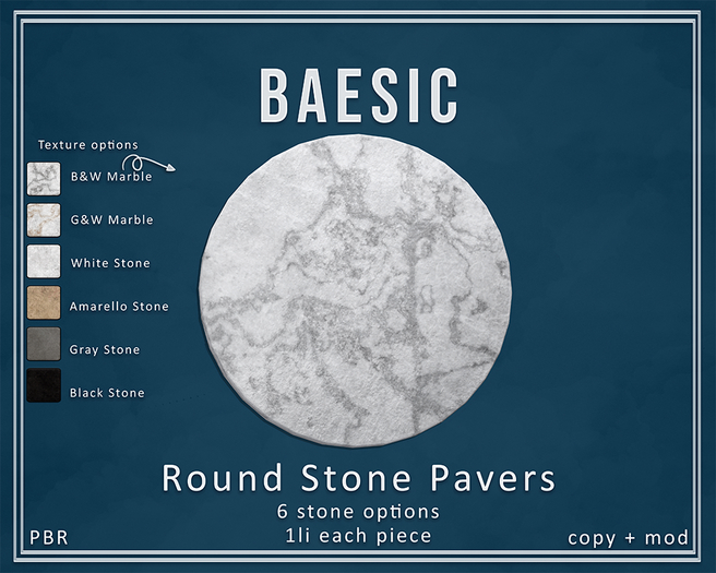 Baesic. Round Stone Pavers