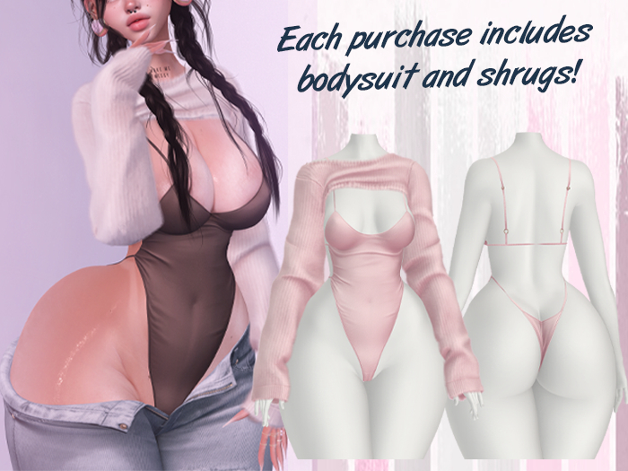 Lunar - Tess Shrug & Bodysuit - Rosette