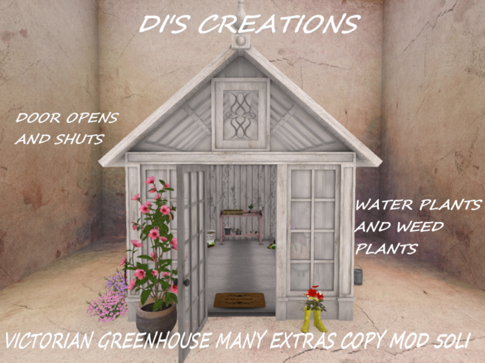VICTORIAN GREENHOUSE MANY EXTRAS