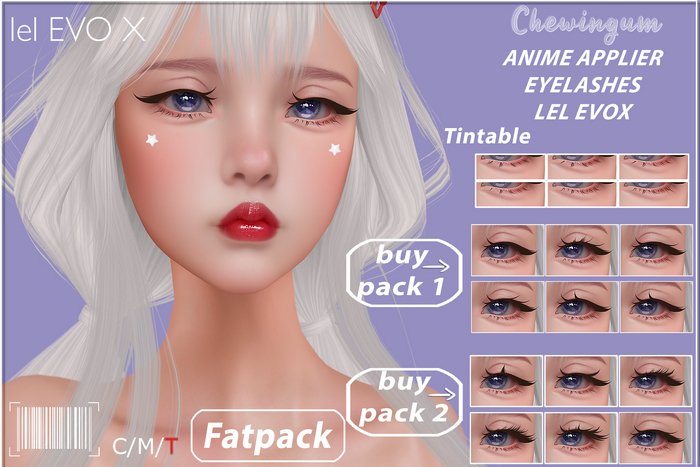 Chewingum ANIME APPLIER EYELASHES LEL EVOX FATPACK BOX