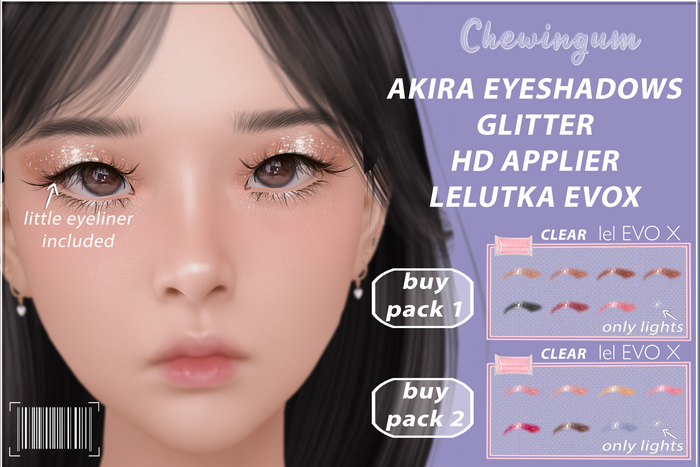 Chewingum AKIRA EYESHADOW GLITTER HD APPLIER LEL X-FATPACK-BOX