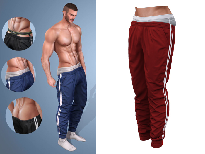 Mossu - Max Joggers - Dark Red 