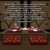 Hirano Dinner Decor Set Cherry