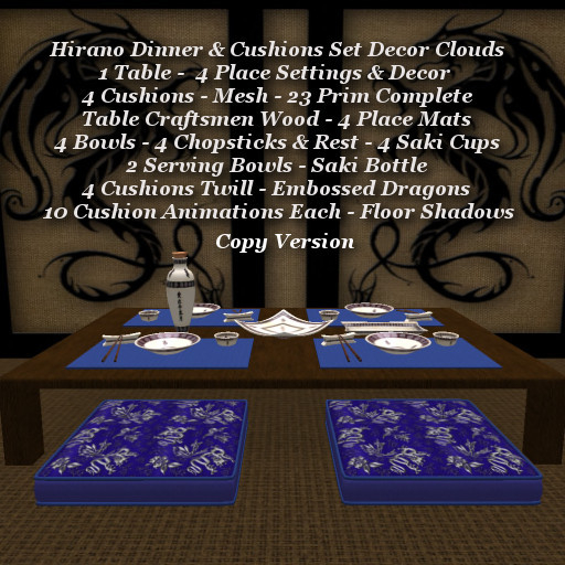 Hirano Dinner Decor Set Clouds