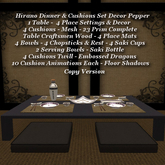 Hirano Dinner Decor Set Pepper