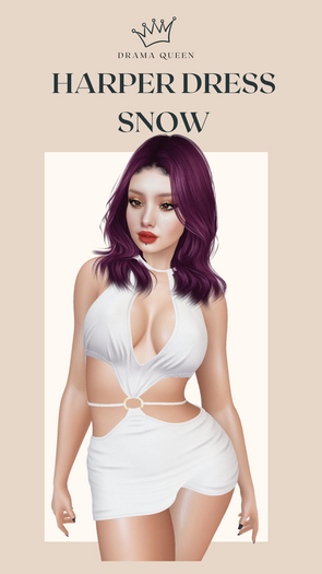 DRAMA QUEEN Harper Dress Snow (ADD)