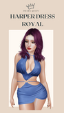 DRAMA QUEEN Harper Dress Royal (ADD)